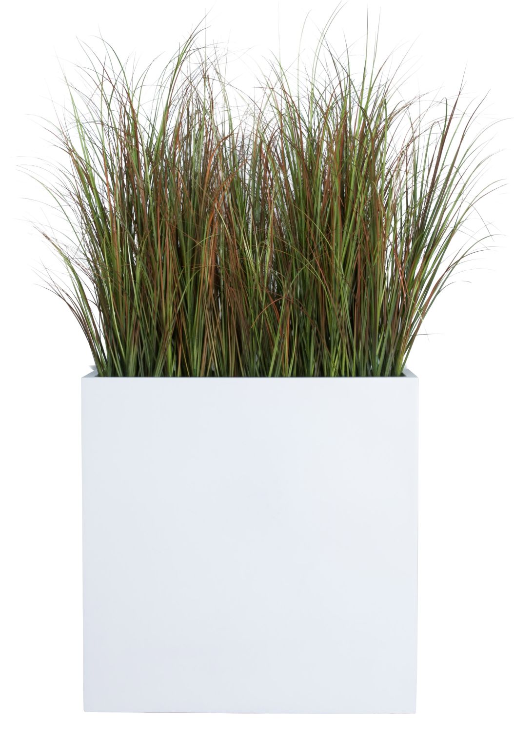 Copenhague Grass Seperator Kunstpflanze im weißen Topf. Dekorative Kunstgräser für Innen und Außen.